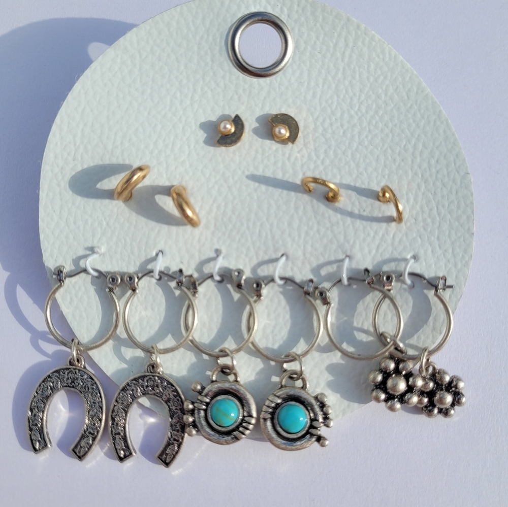 NWOT Free People Southwestern Bohemian Earring Set Mix